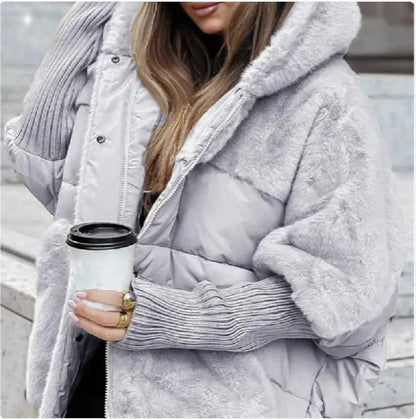 Women's Cozy Oversized Down Jacket Coat WEM Support (www.WEM.support)
