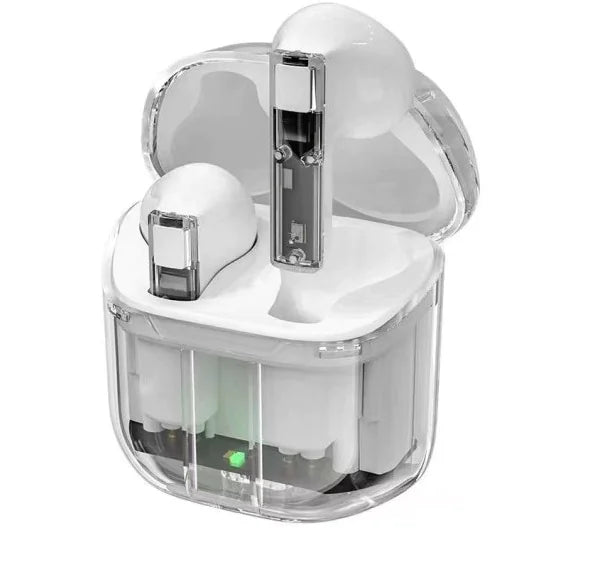 Transparent Space Capsule Bluetooth Earbuds WEM Support (www.WEM.support)