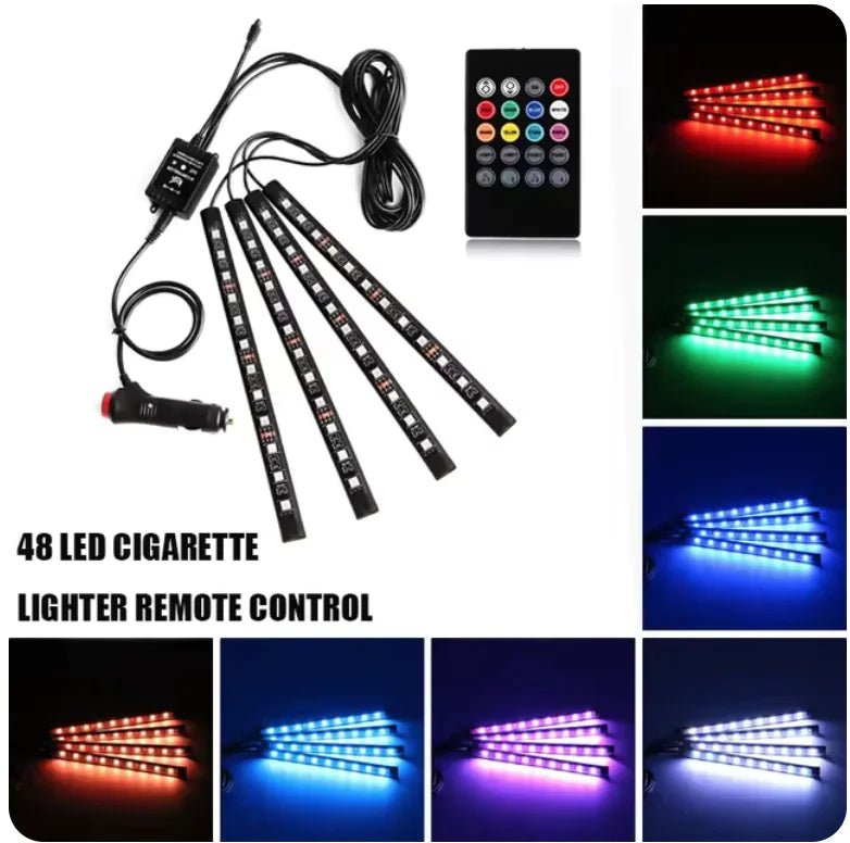 Luzes de LED Controladas por Música para Pés de Carro WEM Support (www.WEM.support)