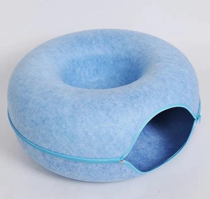 Round Woolen Cat Nest & Tunnel - Catch Cards