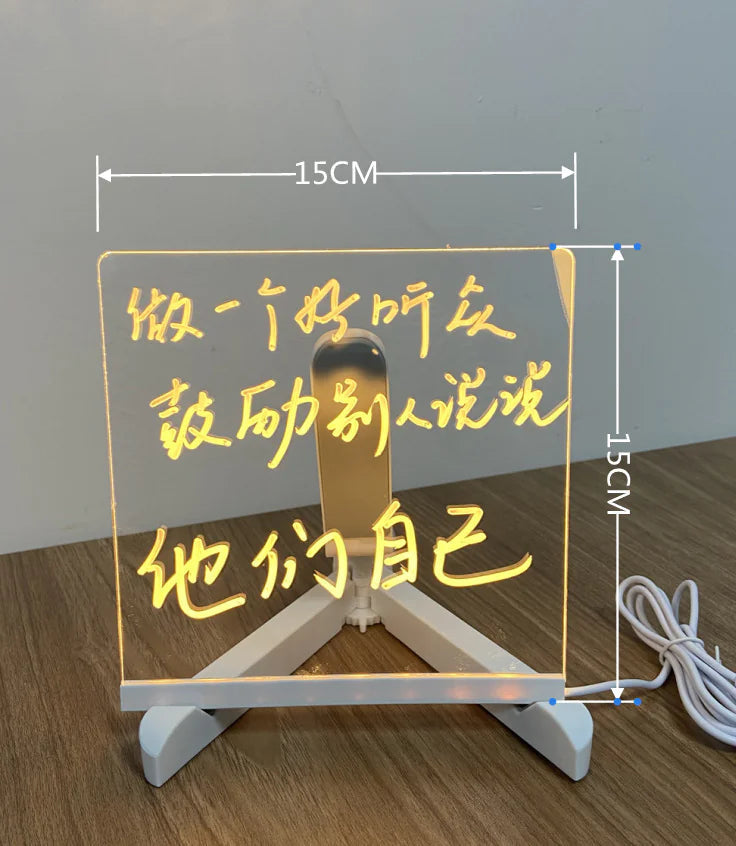 Acrylic LED Message Board Lamp WEM Support (www.WEM.support)