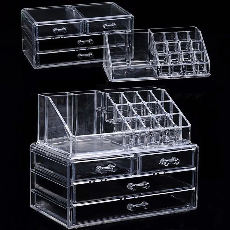Acrylic Transparent Makeup Organizer WEM Support (www.WEM.support)