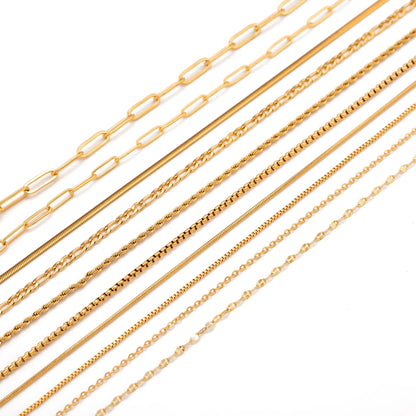Stainless Steel Vacuum Vapor Plating 18K Gold Color Protection Lip Chain Accessories WEM Support (www.WEM.support)