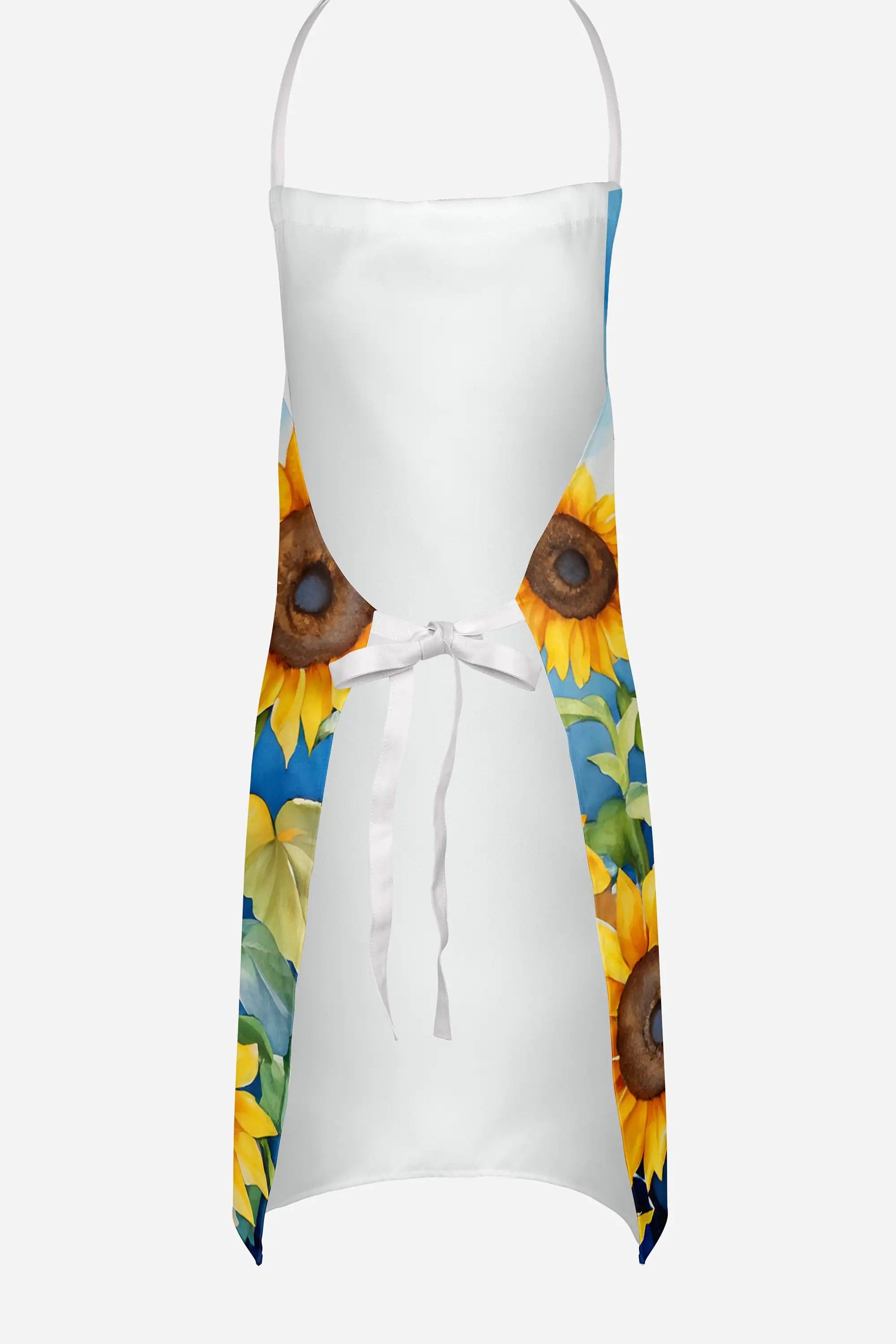 Airedale Terrier in Sunflowers Apron WEM Support (www.WEM.support)