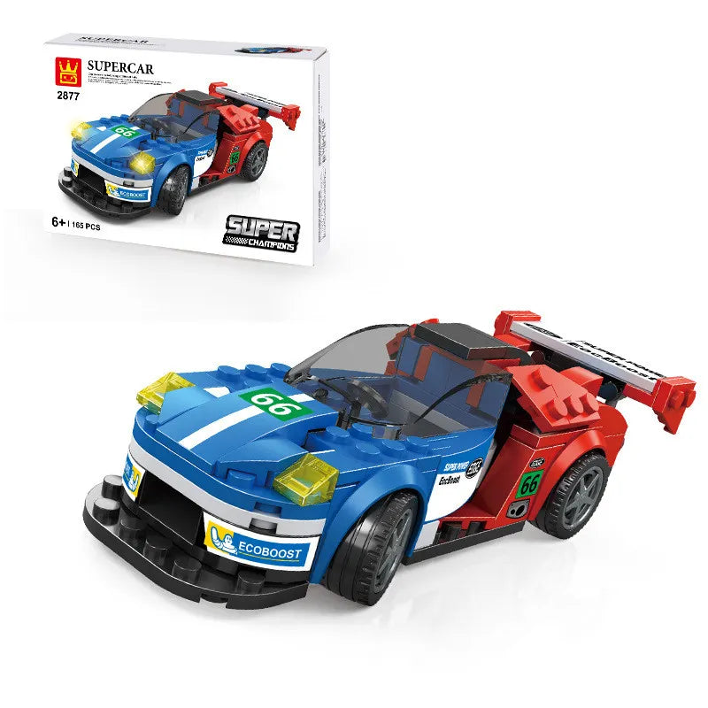 Super Car Small Particles Assembled Boy Sports Car Building Block Stall Decoration Toy WEM Support (www.WEM.support)
