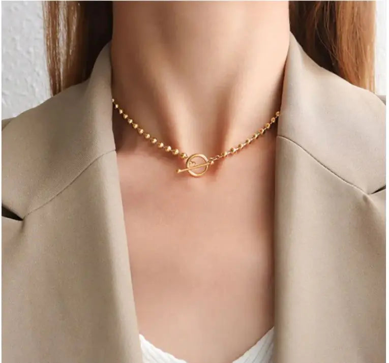 Vintage Double Round Card Queen Portrait OT Style Multilayer Necklace WEM Support (www.WEM.support)