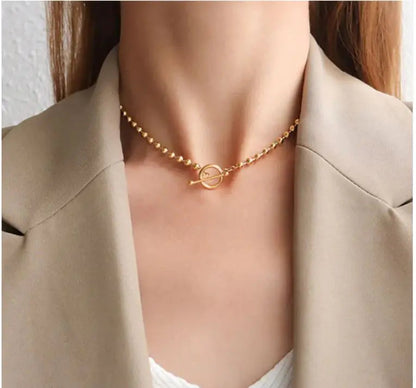 Vintage Double Round Card Queen Portrait OT Style Multilayer Necklace WEM Support (www.WEM.support)