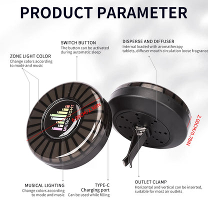 Lâmpada de Ritmo Musical Automotiva com 256 Cores e Controle por App WEM Support (www.WEM.support)