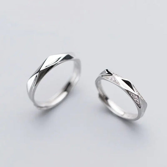 S925 Silver Couple Rings for Men and Women - Catch Cards