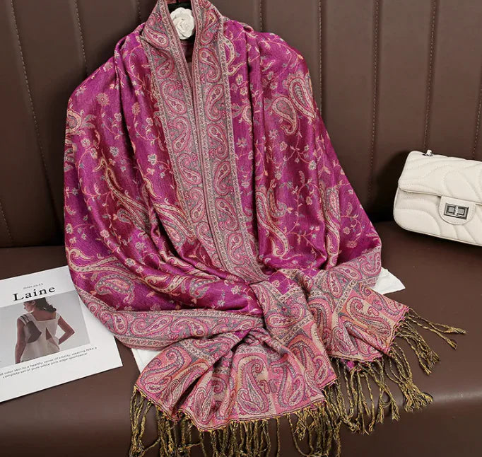 Cashmere Shawl – Women's Printed Warm Scarf WEM Support (www.WEM.support)