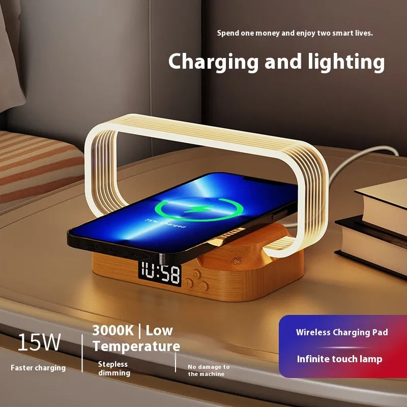 Multifunctional Lamp with Clock & Wireless Charger HejK.com
