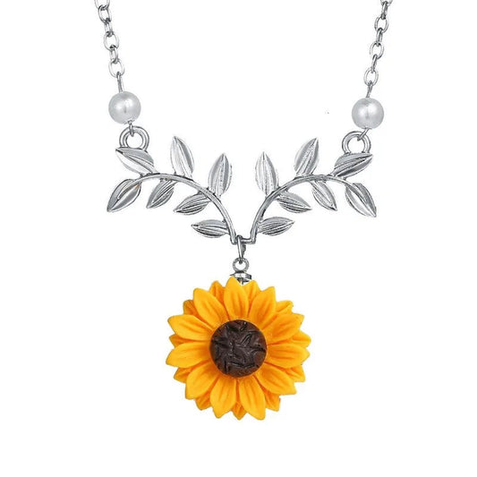 Sunflower - You Are My Sunshine Necklace WEM Support (www.WEM.support)