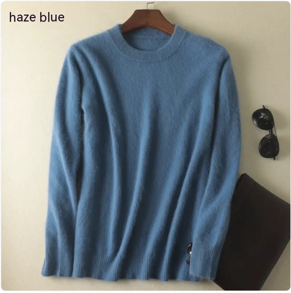 Thick Cashmere Round Neck Sweater WEM Support (www.WEM.support)