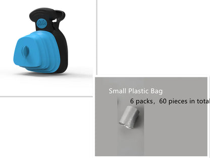 Pet Dog Poop Bag Dispenser with Foldable Poop Scoop WEM Support (www.WEM.support)