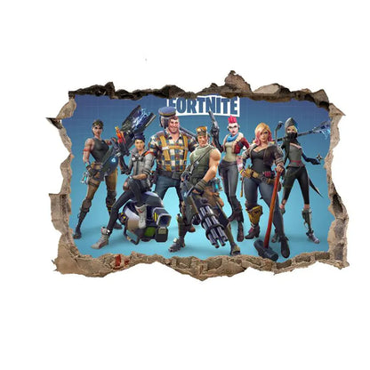 3D Fortnite PVC Wall Stickers for Home Decor