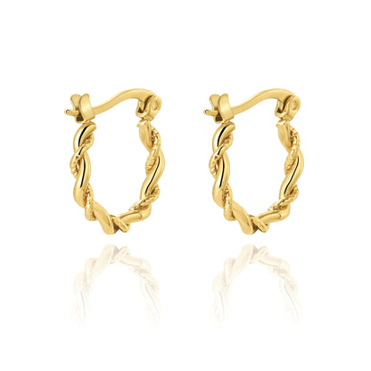 Gold-Plated Crescent Earrings HejK.com