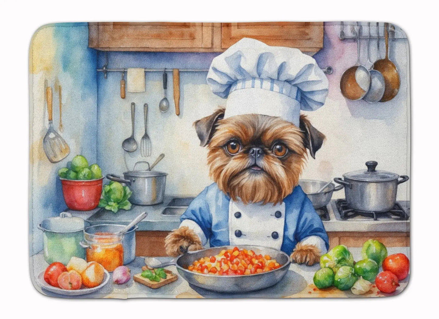 Brussels Griffon The Chef Memory Foam Kitchen Mat WEM Support (www.WEM.support)