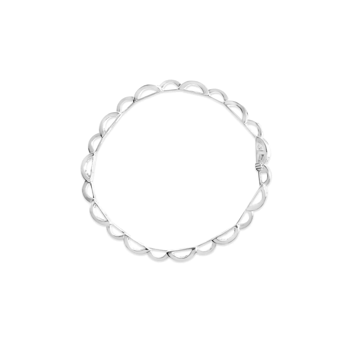 14K White Gold 1.0 Cttw Invisible Set Princess Diamond Alternating Link Tennis Bracelet (I-J Color, I1-I2 Clarity) - 7.25" WEM Support (www.WEM.support)