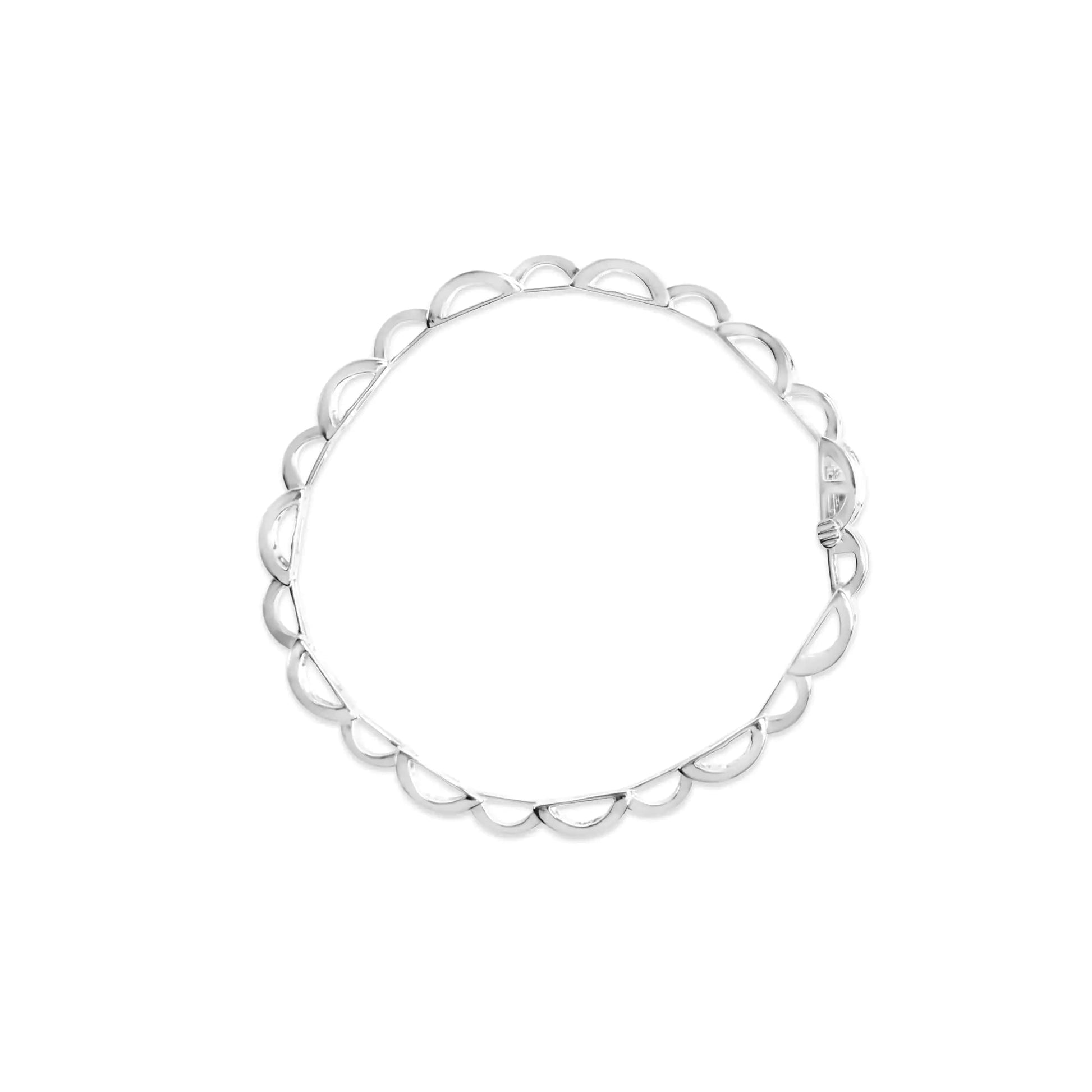 14K White Gold 1.0 Cttw Invisible Set Princess Diamond Alternating Link Tennis Bracelet (I-J Color, I1-I2 Clarity) - 7.25" WEM Support (www.WEM.support)