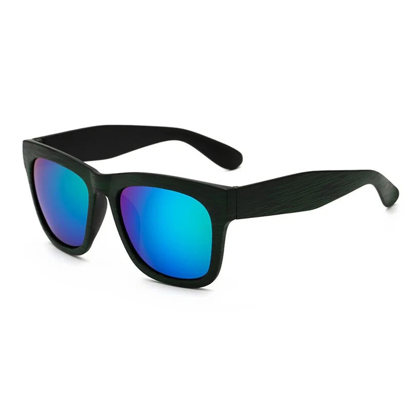 Square Bamboo  Retro Sunglasses WEM Support (www.WEM.support)