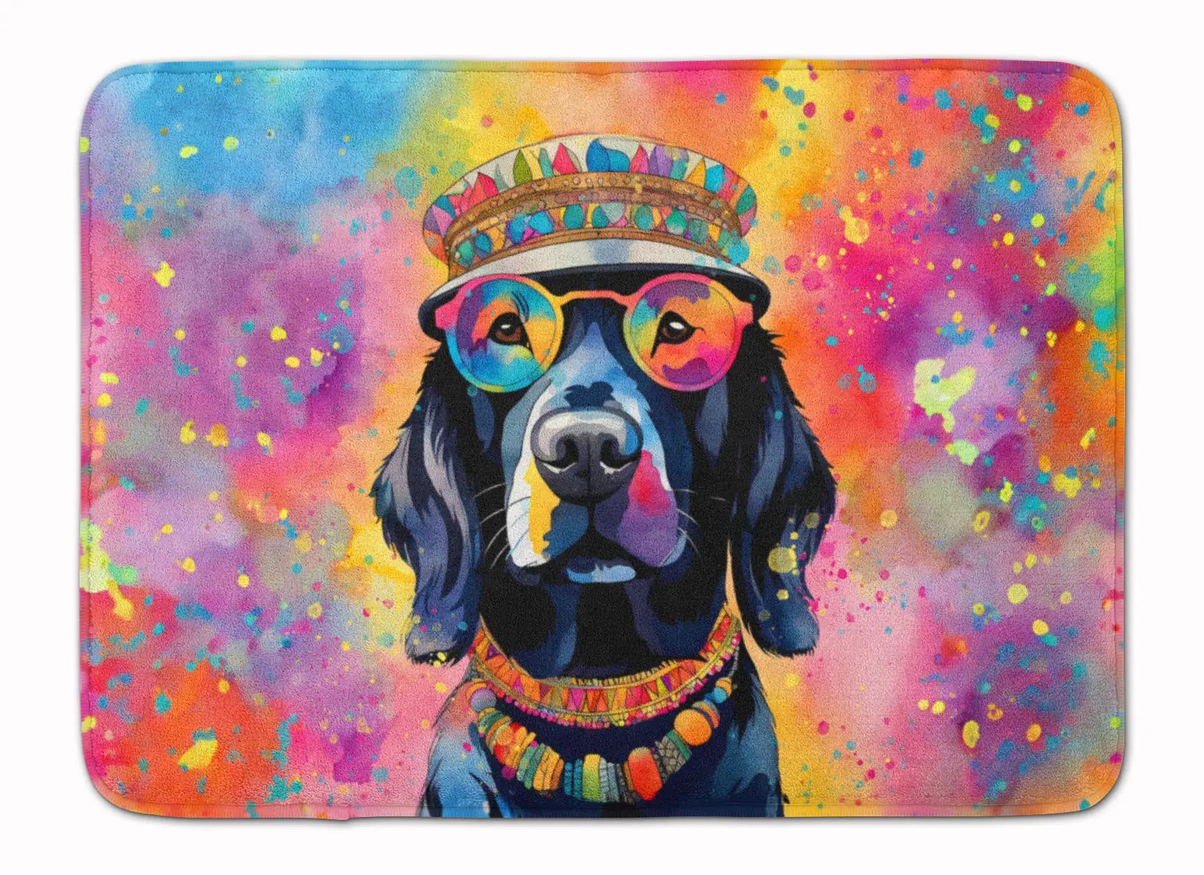 Black Labrador Hippie Dawg Memory Foam Kitchen Mat WEM Support (www.WEM.support)