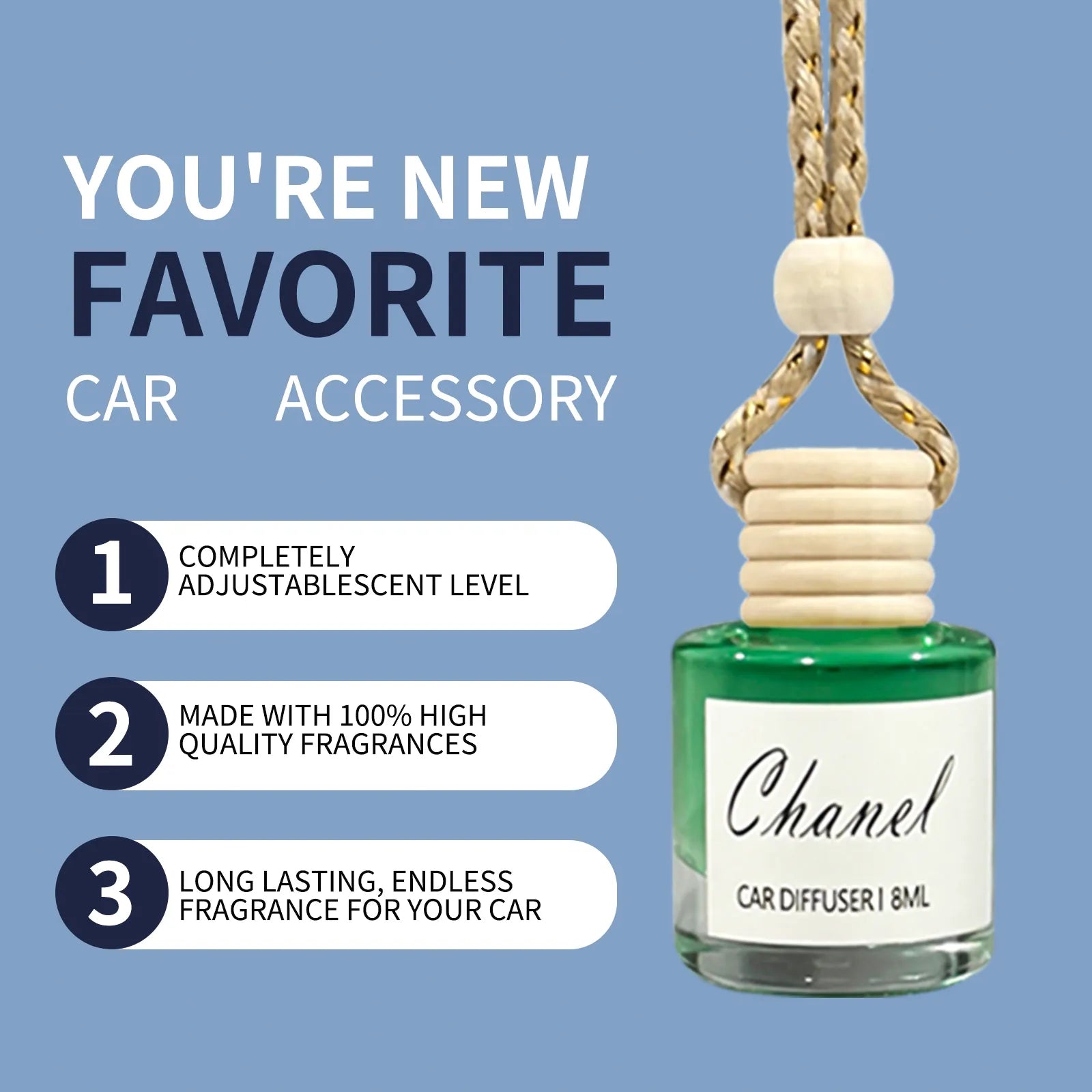 Scented Car Freshener - Car Air Freshener Diffuser - Last 60 Days WEM Support (www.WEM.support)