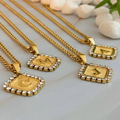 Aztec Delight Initial Necklace WEM Support (www.WEM.support)