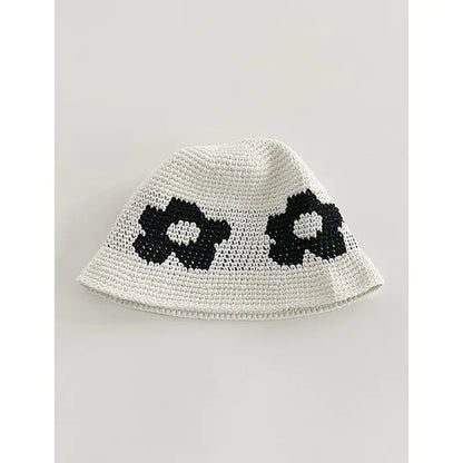 Japanese Retro Hollow Flower Handmade Knitted Bucket Hat HejK.com Marketplace LLC