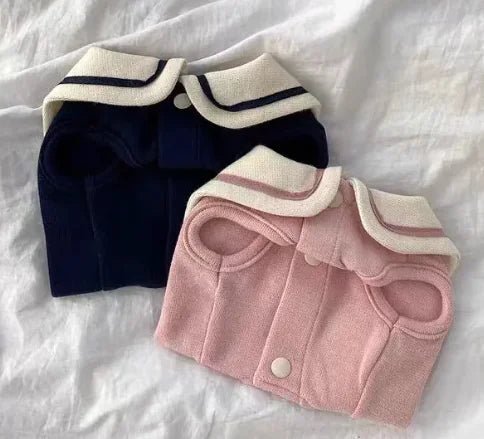 Sailor Collar Vest Thin Pet Clothing - Catch Cards