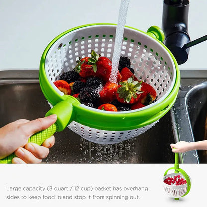 Scratch Resistant Nylon Salad Spinner Colander - Catch Cards