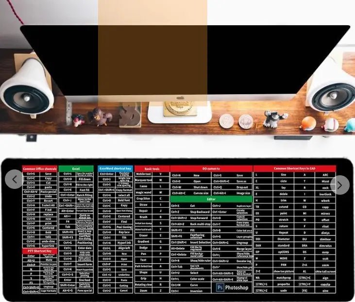 Shortcut Key Mouse Pad - Catch Cards