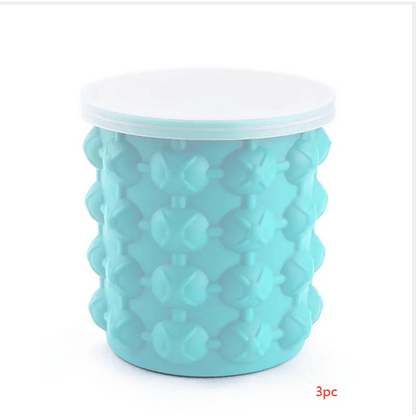 Silicone Ice Cube Molder Portable Bucket - Catch Cards