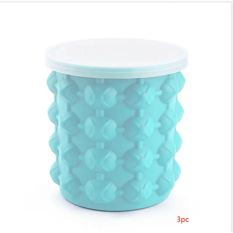 Silicone Ice Cube Molder Portable Bucket - Catch Cards