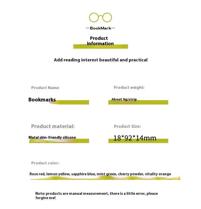 Silicone Simple Bookmark Holder Reading Tool - Catch Cards