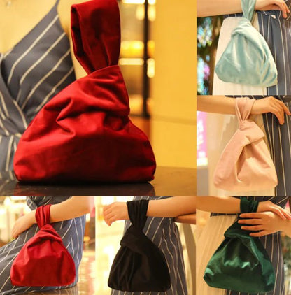 Silk Satin Knot Handbag - Catch Cards