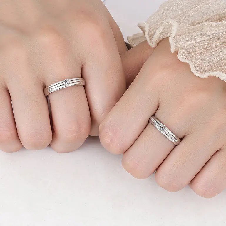 Simple Couple Rings for Men and Women Fashion - Catch Cards