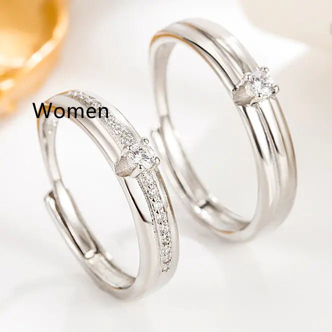 Simple Couple Rings for Men and Women Fashion - Catch Cards