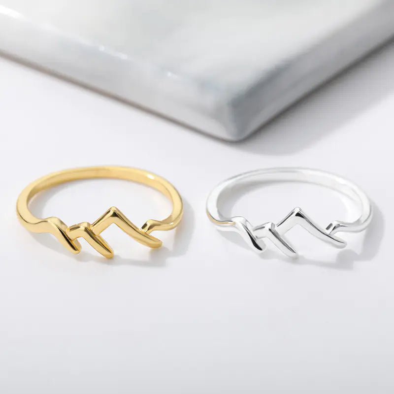 Simple Mountain Peak Creative Ring - Catch Cards
