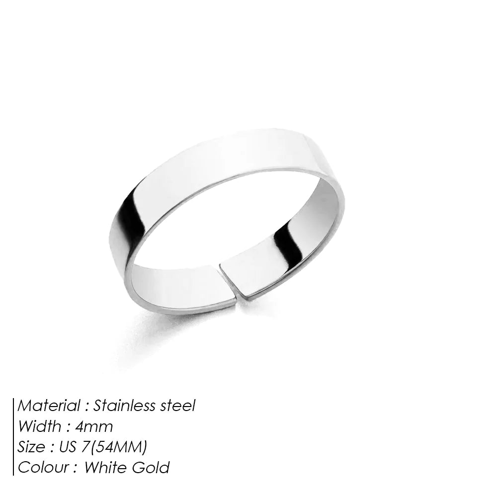 Simple Titanium Steel Ring - Catch Cards