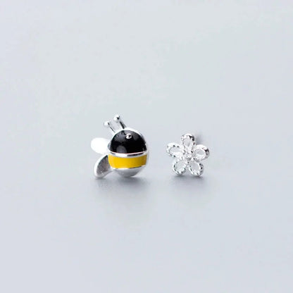 Bee and Flower Variation Earrings WEM Support (www.WEM.support)