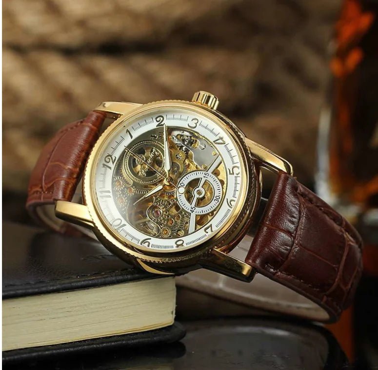 Skeleton Mechanical Watch - Catch Cards