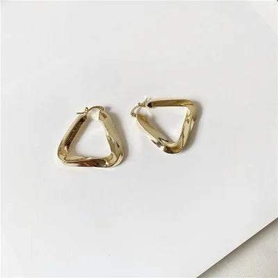 Geometric Hollow Triangle Earrings WEM Support (www.WEM.support)
