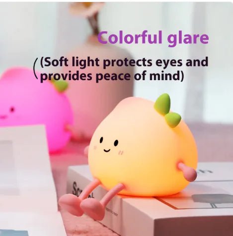 Small Fart Peach Small Night Lamp Rechargeable Eye Protection - Catch Cards