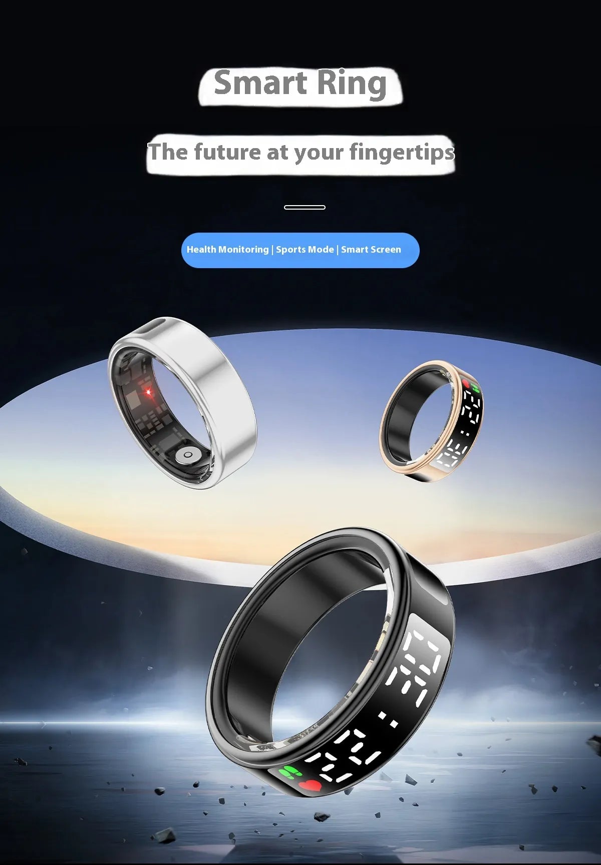 Smart Touchscreen Flip Ring - Catch Cards