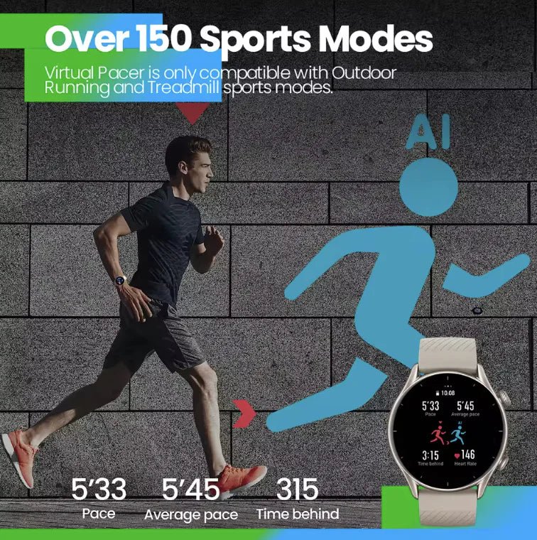 Smartwatch: GPS, Alexa, 150+ Sports Modes - Catch Cards