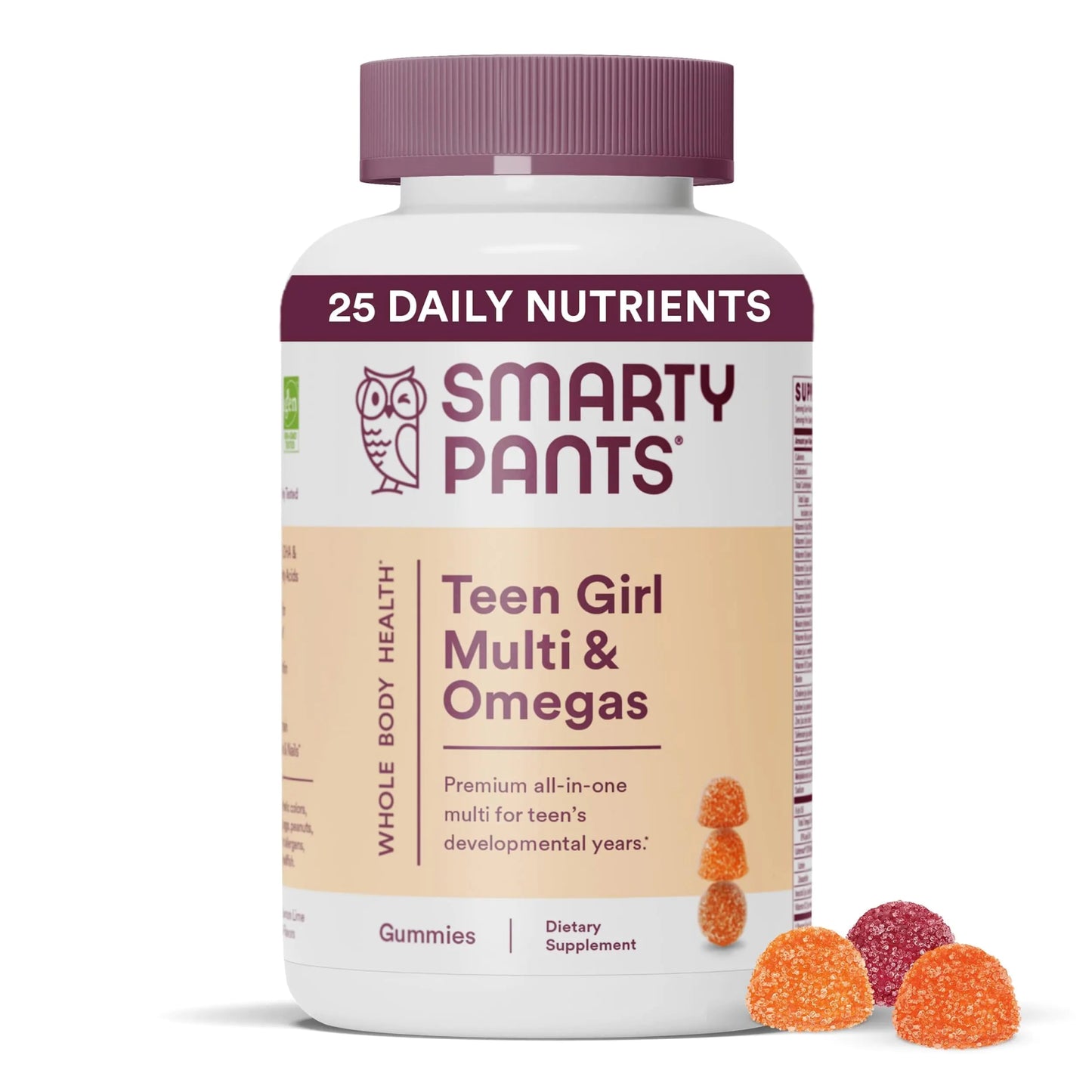 SmartyPants Gomitas Multivitamínicas para Adolescentes Chicas: Aceite de Pescado Omega 3 (EPA/DHA), Vitaminas C D3 B12, Vitaminas A K & Zinc, Sin Gluten, Incluye Biotina para Apoyar el Cabello, Piel y Uñas, 120 Unidades (Suministro de 30 Días) - Catch Cards