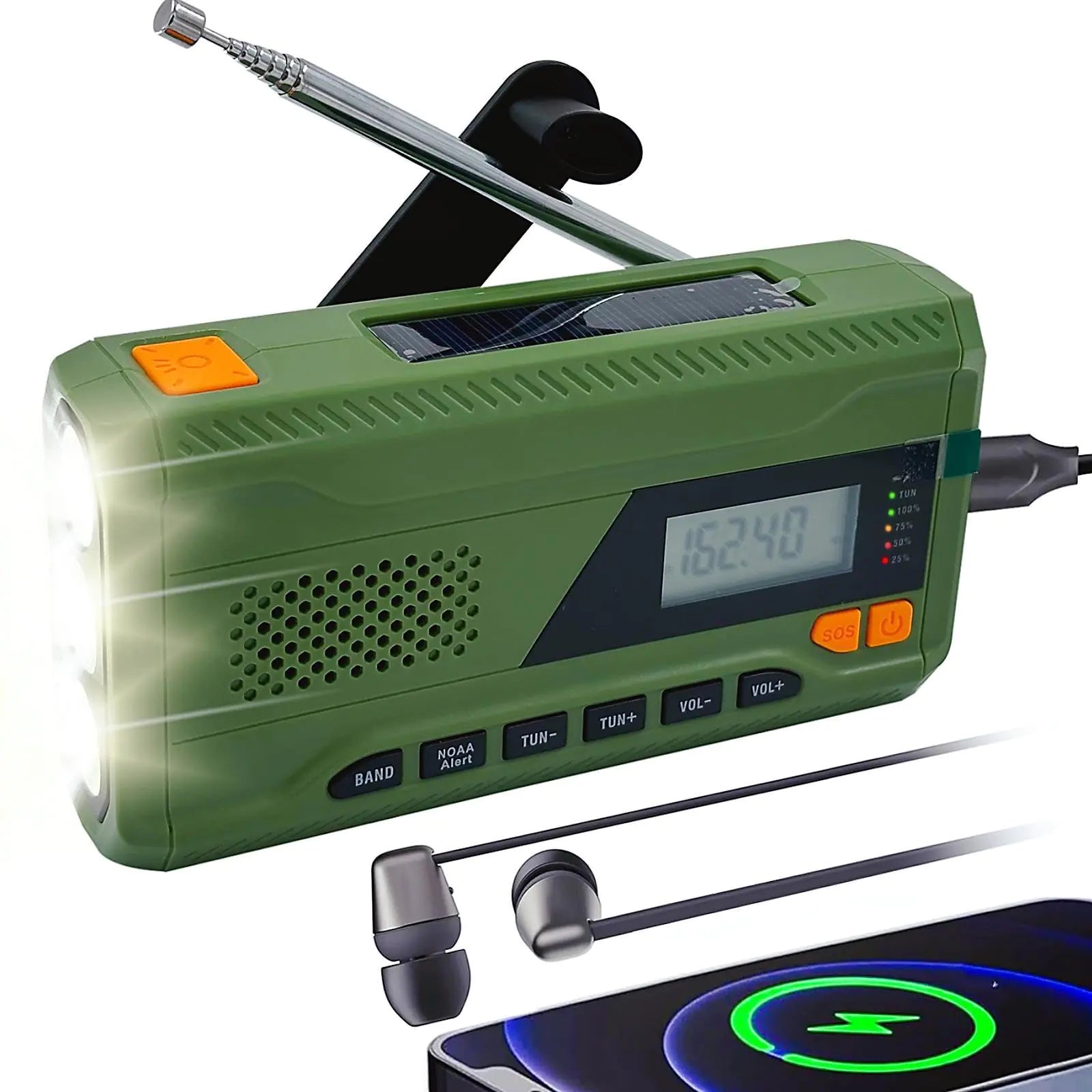 SolarCharge 4500mAh Emergency Radio - Catch Cards