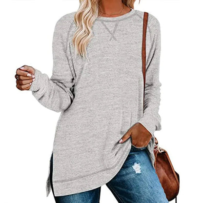 Solid Color Sweater for Women - Autumn/Winter Collection - Catch Cards