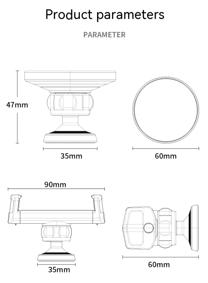 Soporte Magnético Rotativo 360° para Teléfono - Catch Cards