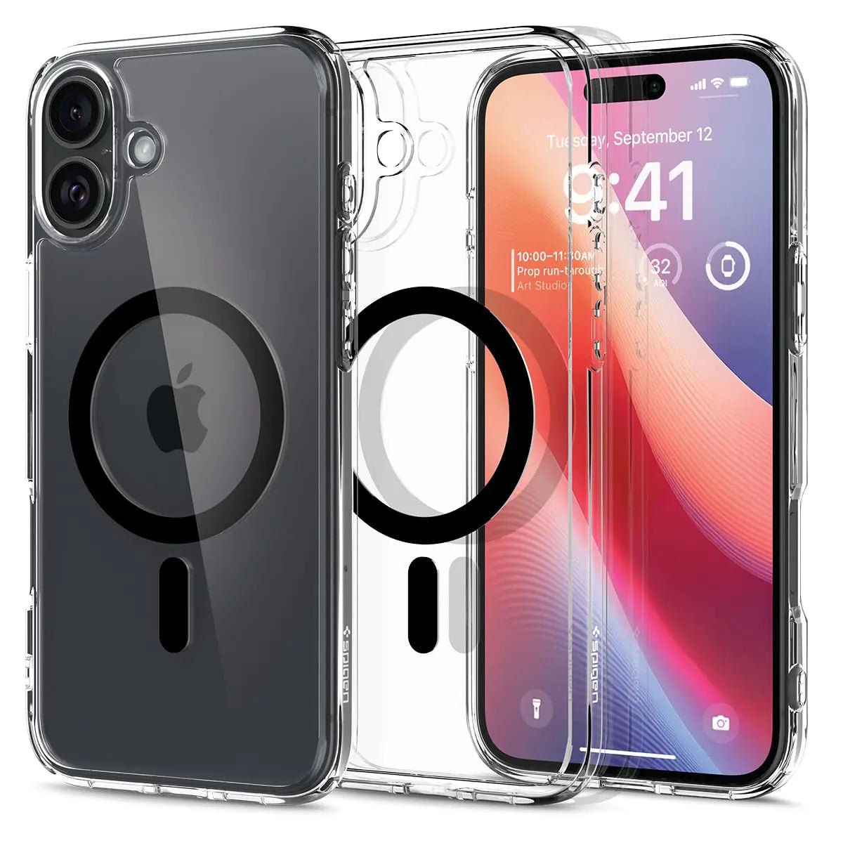 Spigen Ultra Hybrid MagFit Designed for iPhone 16 Pro Case [Anti - Yellowing] [Military - Grade Protection] Compatible with MagSafe - Carbon Fiber - Catch Cards